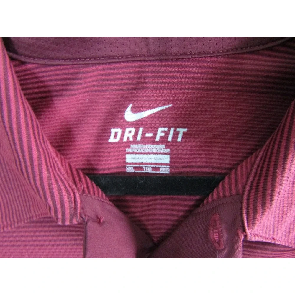 Nike Dri Fit Minnesota Gophers Polo Shirt Mens XXL Maroon Gold‎ Athletic